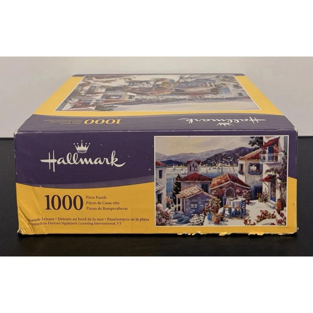 HALLMARK HASBRO ERIN DERTNER 1000 PIECES SEASIDE LEISURE JIGSAW PUZZLE GREECE